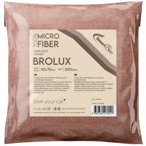 Pânză groasă pentru geamuri auto 50×70 BROLUX Microfibre BROLUX SmartBee - maro