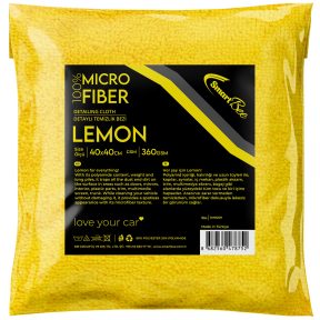 LEMON Microfibre de curățare detaliată LEMON 40×40 380GSM - galben SmartBee